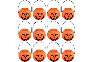 12 Packs Mini Pumpkin Buckets for Halloween