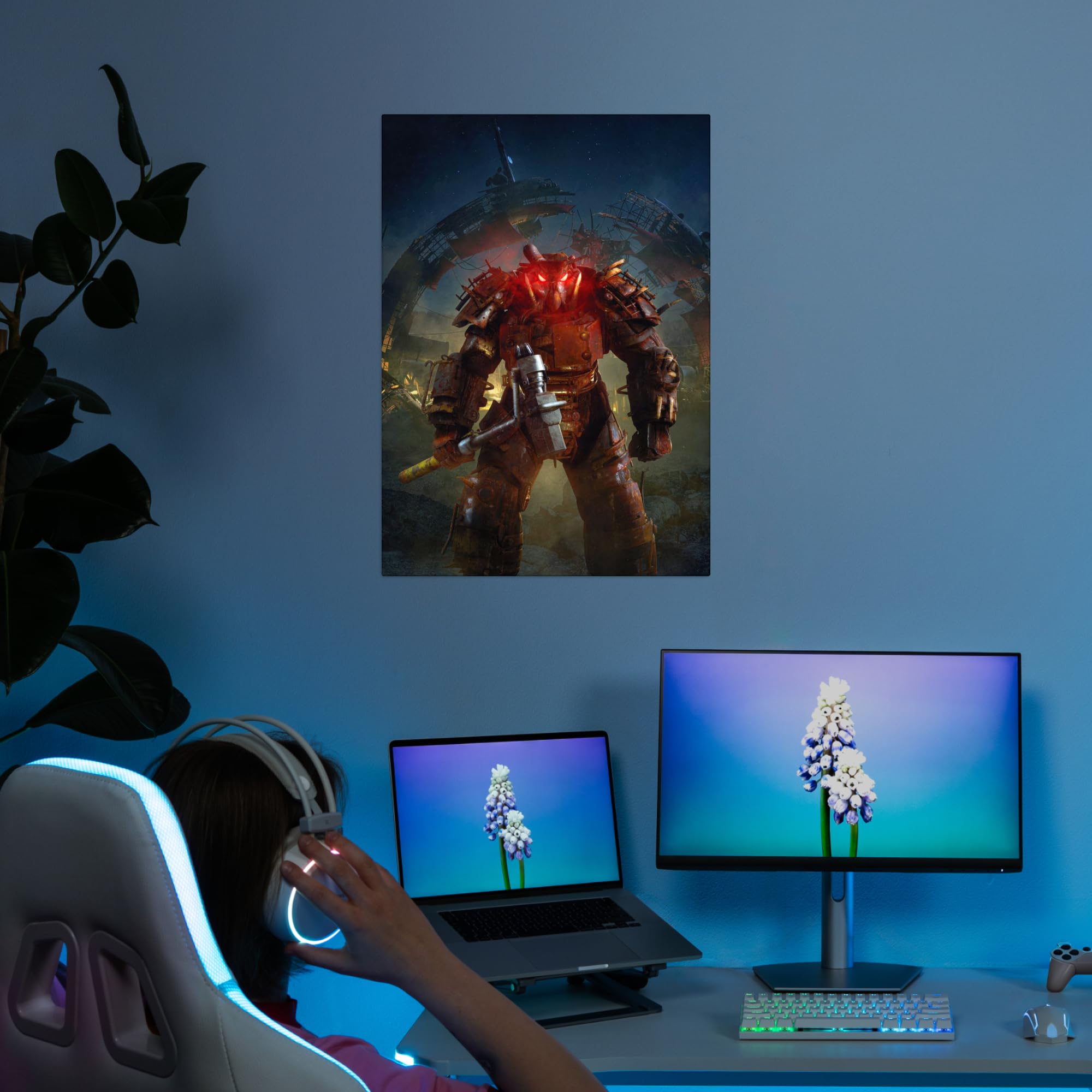 Displate - Poster In Metallo - Montato a Magnete - Fallout - Red Eyes