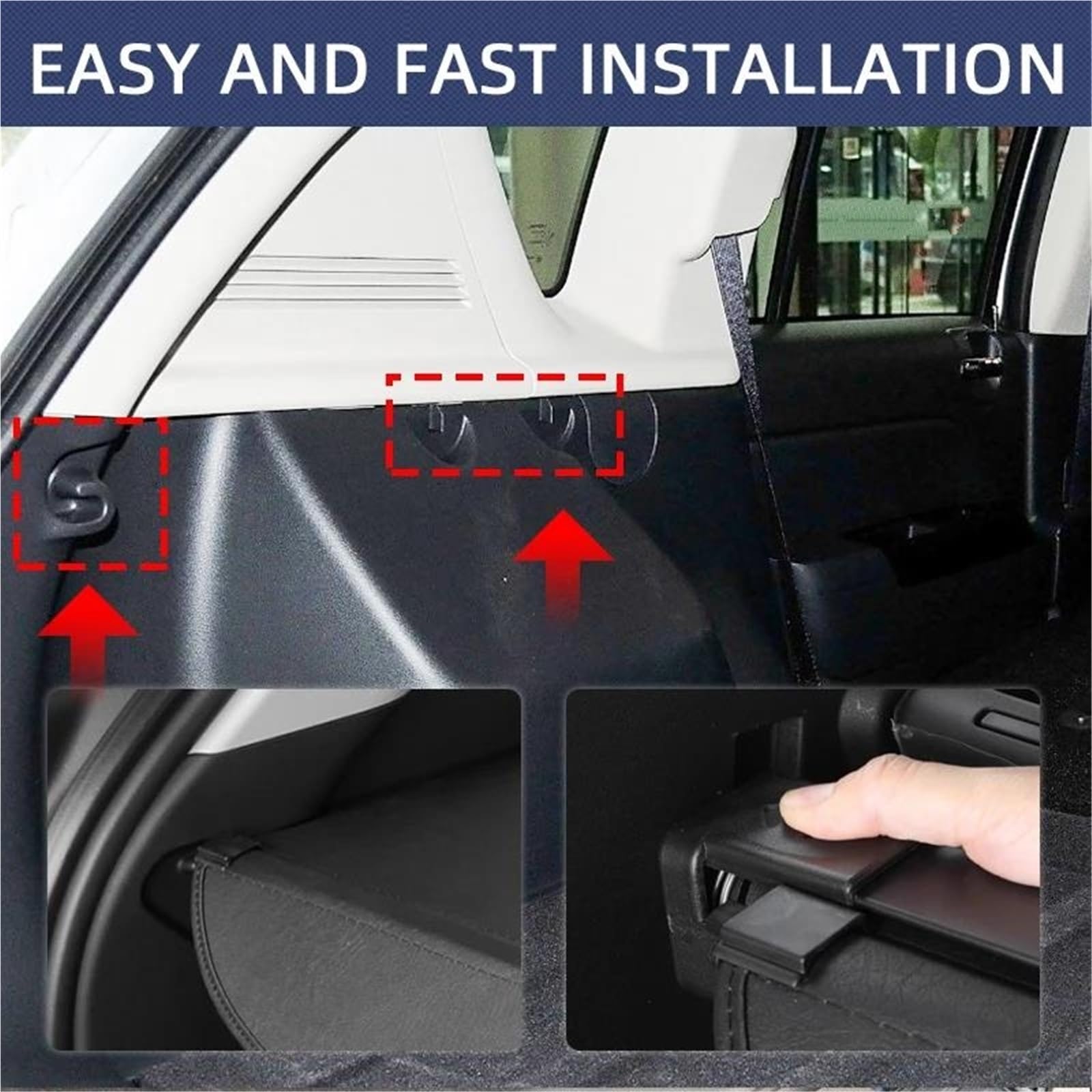 Genérico para Jeep para Compass para Patriot 2007-2012 Cubierta Retráctil Carga Maletero Estante Paquetes Escudo Impermeable Privacidad Automóviles Cubierta Carga Retráctil Maletero Coche(Canvas)