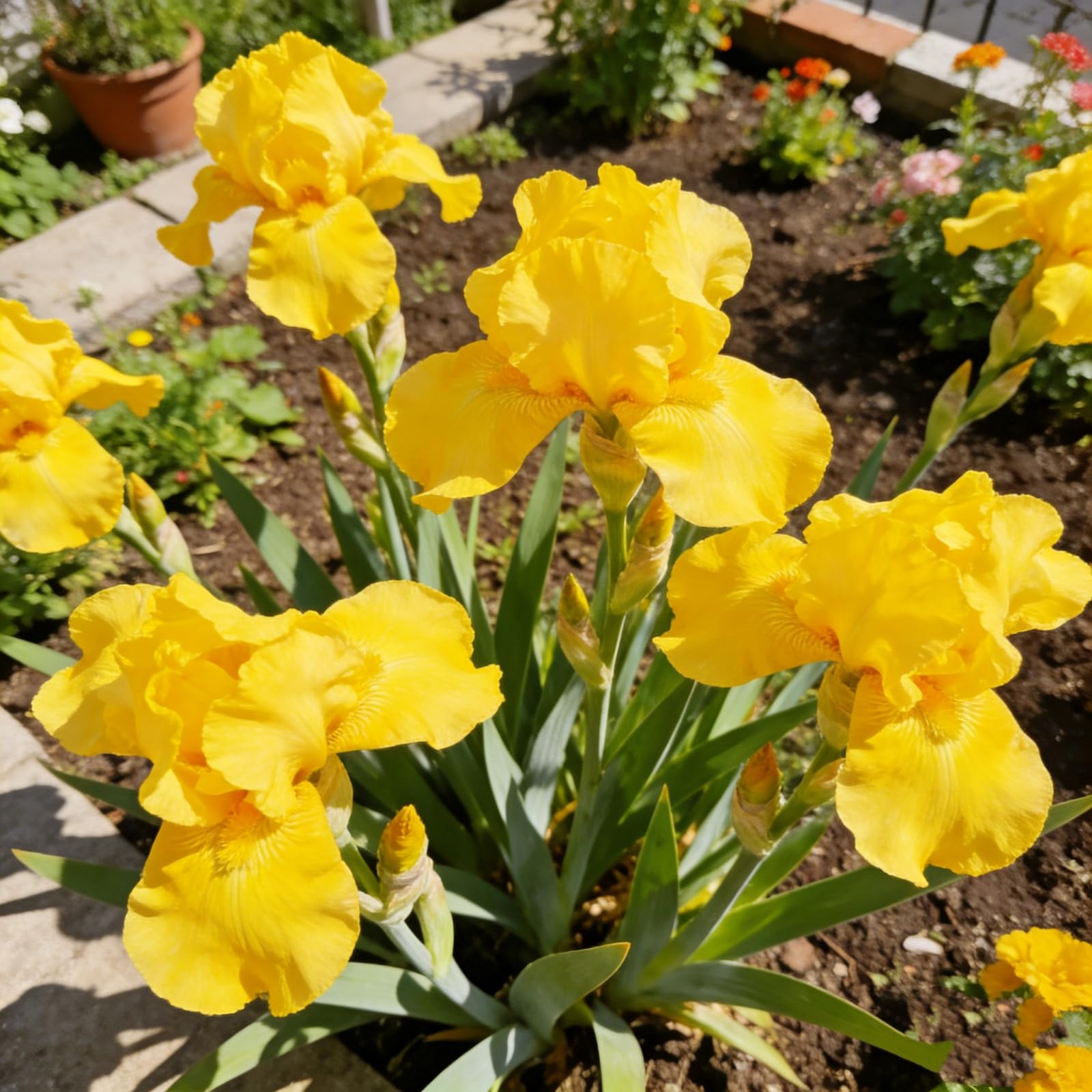 Rizomi di Iris Resistenti al Freddo e alla Siccità - Ideali per Giardini e Balconi, Perfetti come Regali Festivi-15bulbi-f