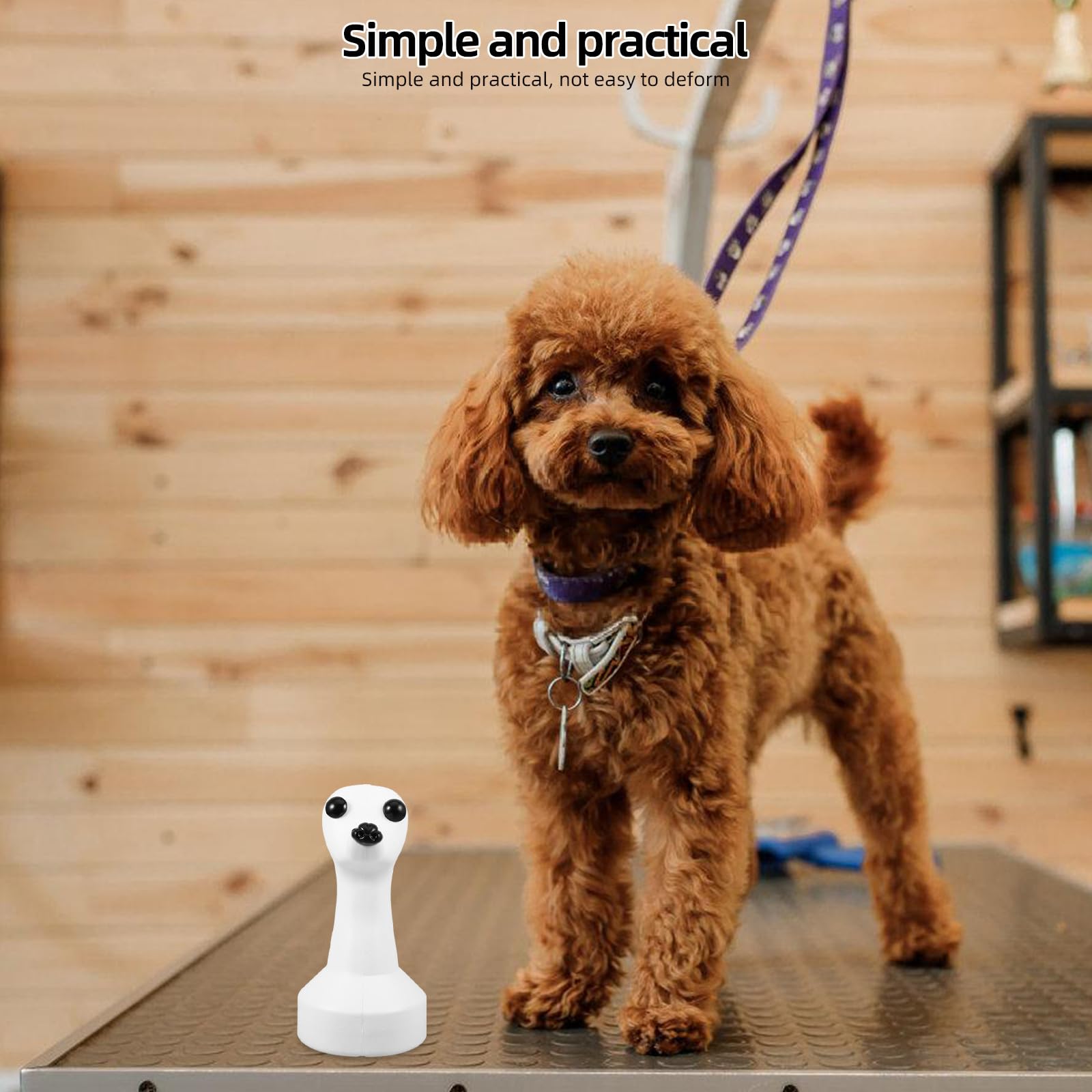 Didiseaon Testa Cane in Plastica Bianca per Toelettatura Professionale Aspetto Realistico, per Uso DIY e Abbigliamento per Animali Domestici