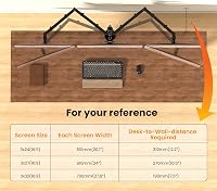 PUTORSEN Monitor Tartó 4 Monitorhoz 17-32 Hüvelyk - Asztali Monitor Kar LED LCD Képernyőkhöz, Magasság Állítható Egymás Feletti Elrendezés,  4