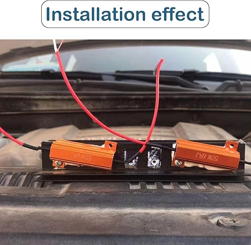 Miniatura 6 de ZKFAR Pack-2 Resistencias de carga de 50 W y 6 ohmios, resistencias de carga, resistencia de carcasa de aluminio, para bombilla LED Fix Fast Hyper