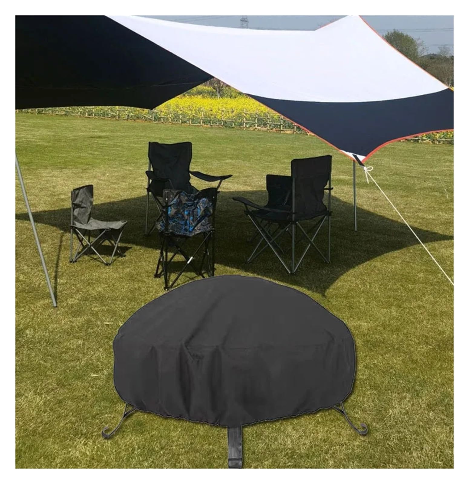 Copertura for barbecue da esterno, antipolvere e impermeabile for stufa a braciere rotonda Copertura Rotonda per Braciere