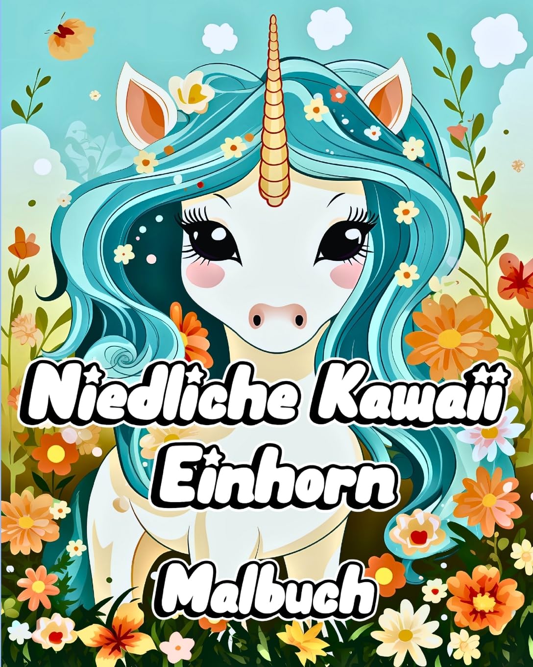 Niedliche Kawaii Einhorn Malbuch: Magische und schne Einhorn-Designs fr Mdchen