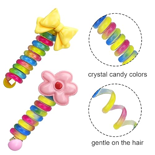 Miniatura 6 de Lazos para el cabello 5 P para niños y niñas, soportes impermeables para coletas de caballo para adolescentes, accesorios para el cabello para niñas