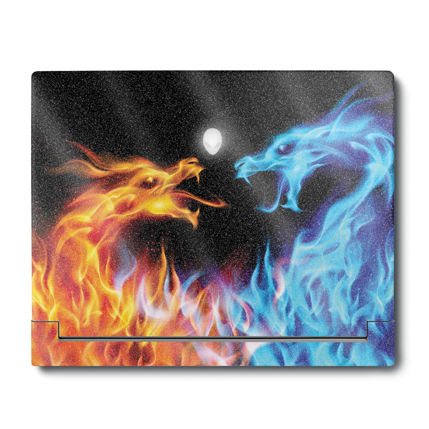 MightySkins Glossy Glitter Skin Compatible With Alienware X16 R1 (2023) Full Wrap Kit - Dueling Dragons | Protective Durable High-Gloss Glitter Finish | Easy To Apply &amp; Change Styles | Made in the USA