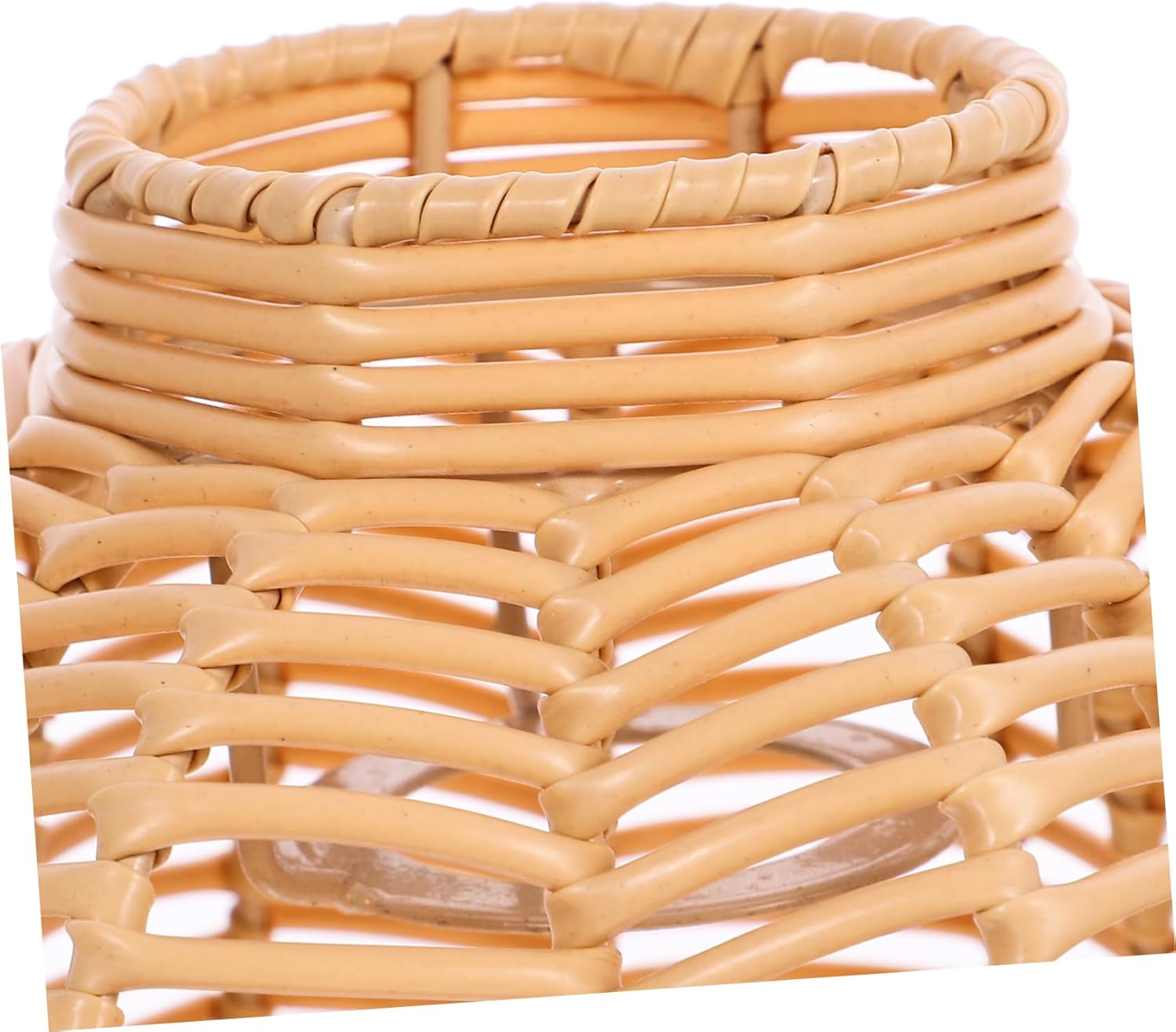 jojofuny Unique Lamp Shades Imitation Rattan Lampshade Pendant Lamp Shade Decorative Light Fixtures