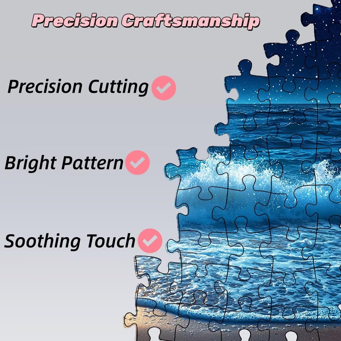 Puzzle dla dorosłych 5000, układanki krajobrazowe 5000 elementów dla dorosłych, niemożliwe drewniane puzzle oceaniczne dla całości, klasyczna, wymagająca gra logiczna do dekompresji, dekoracja pokoju