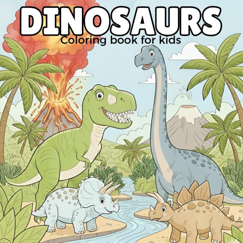 Dinosaurs: Coloring book for kids: Have fun coloring a dinosaur coloring book!