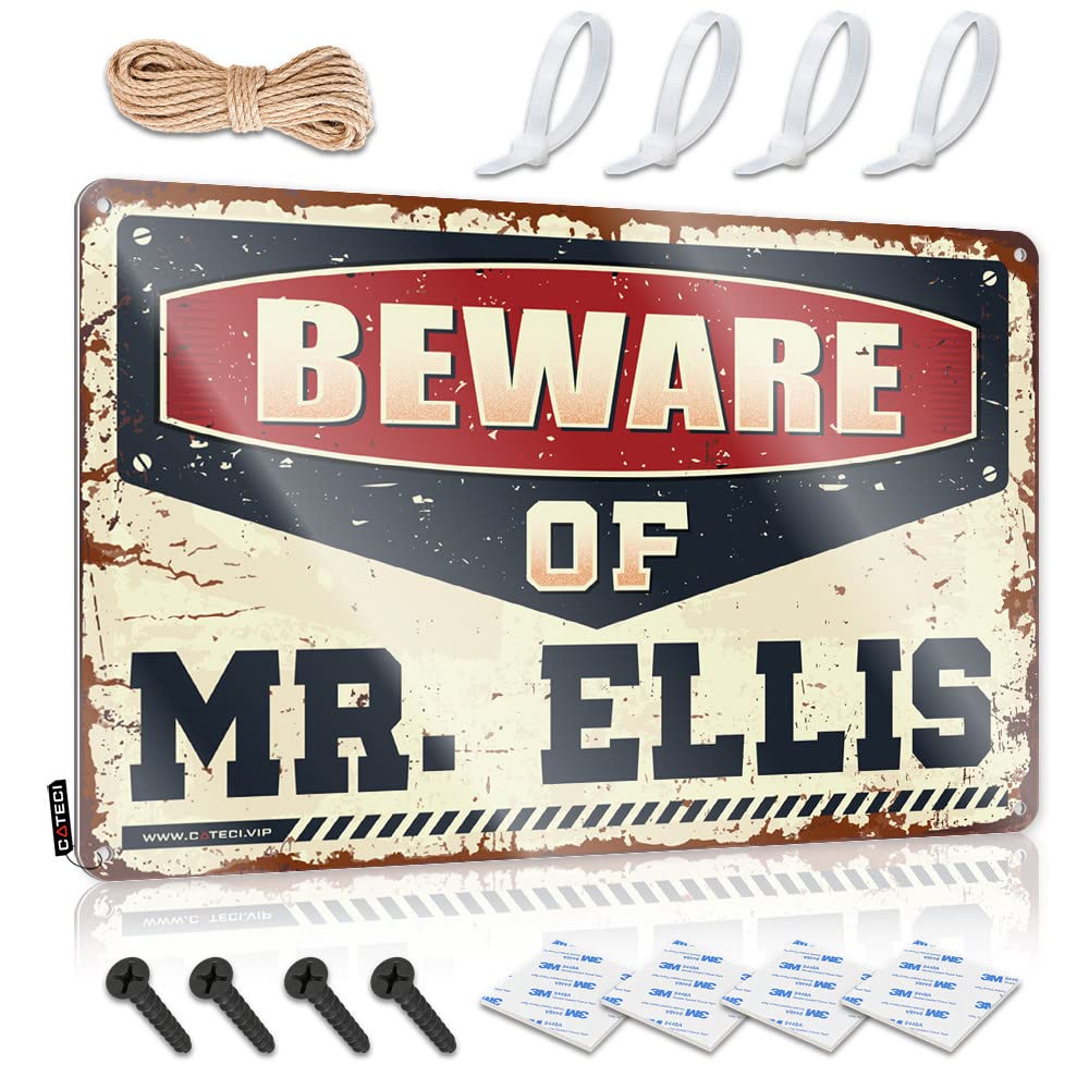 Beware Of Mr. Ellis Tinsign Plush - Vintage Wall Decor Rules Vintage Wall Art(30X40CM)