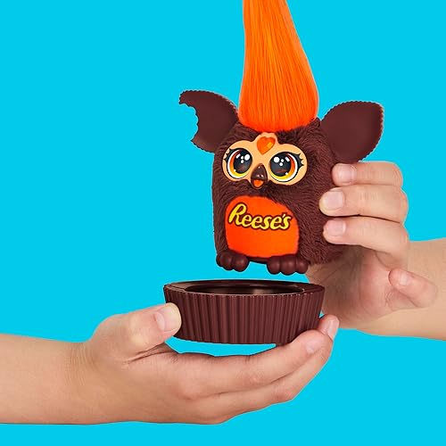 Miniatura 4 de FURBY Furblets REESE'S - Taza de mantequilla de maní pequeña de felpa electrónica de 3 pulgadas, juguetes de caramelo para niños de 6 años en