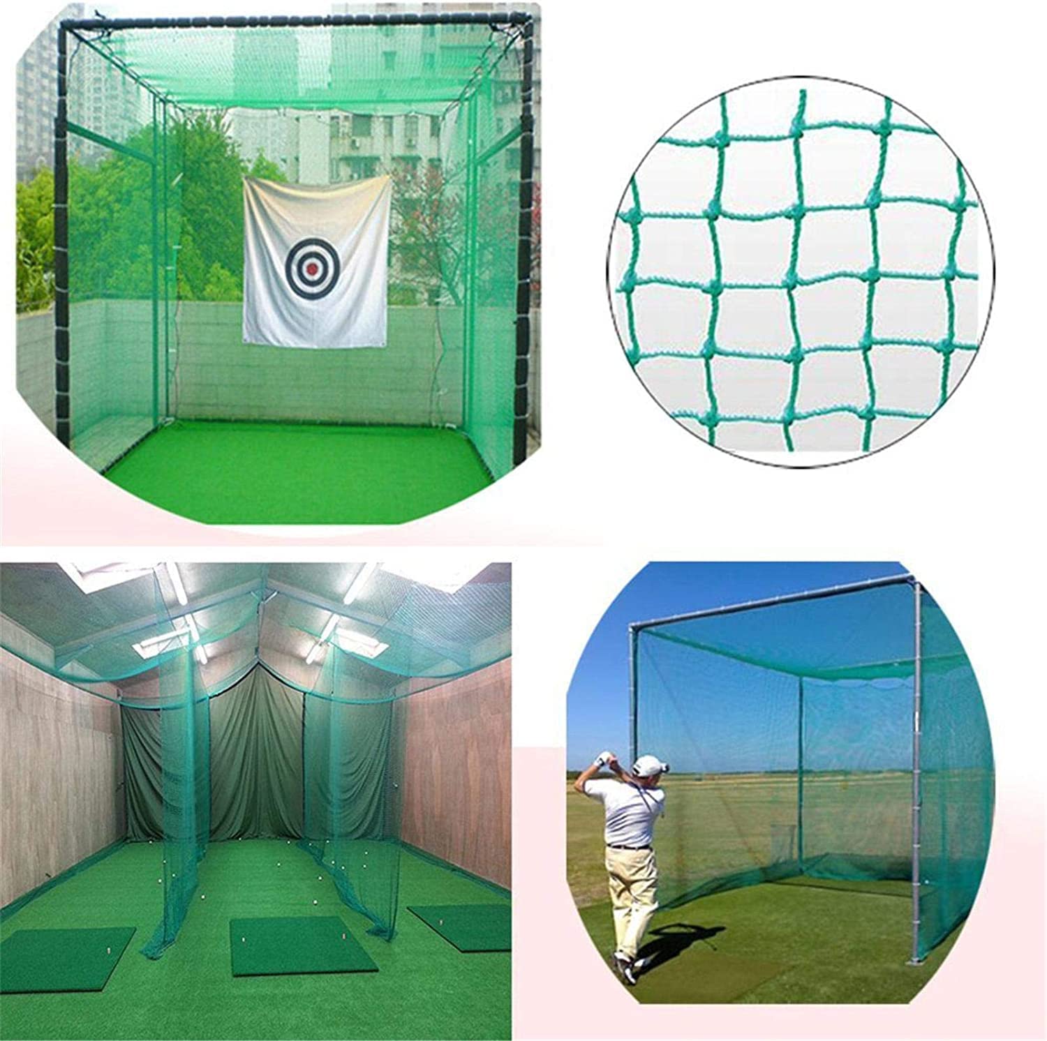 EHOTER Golf Übungsnetz, Golf Schlagnetze Trainingshilfe, Tragbares Golfkäfig und Netz, Golf Trainingsgeräte, Golf Fangnetz, Golf Barrier Net für Indoor Outdoor Gartennetz Schutznetz