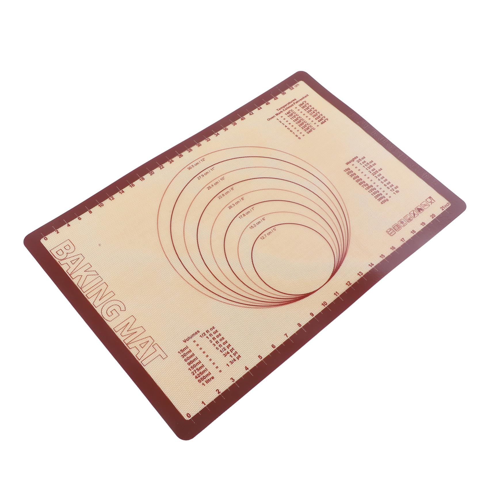 Hochtemperaturbeständige Rutschfeste Silikon backmatte Wiederverwendbare Antihaftbeschichtete Teigunterlage aus Flexiblem Lebensmittelechtem Silikon für Kuchen Gebäck und