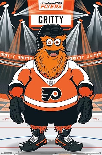 Miniatura 1 de Trends International NHL Philadelphia Flyers - Póster de pared Gritty 19, 22.375 x 34 pulgadas, versión sin marco