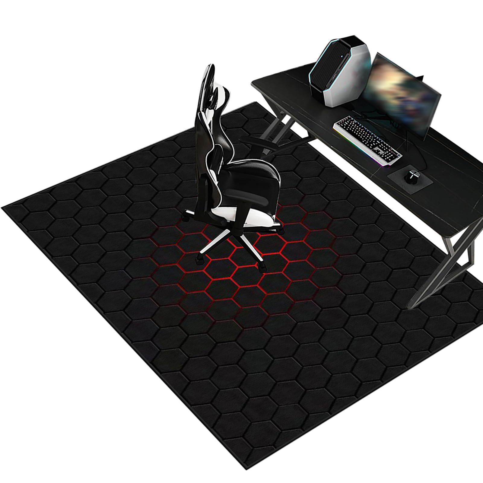 Heavy Duty Office Gaming Chair Mats for Carpeted and Hardwood Floor Desk Chair Mat Carpet Protector Chair Mat for Home and Office Hard-Floor Chair Mats Floor Mat for Office Chair 120 x 140 cm