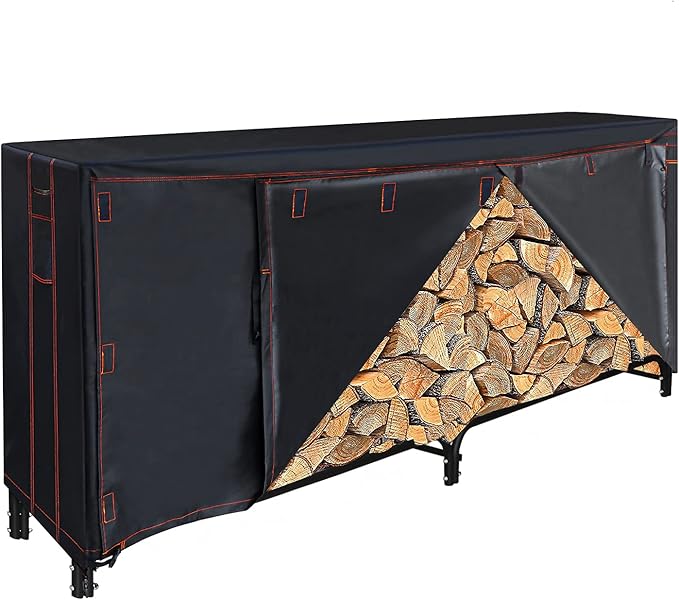 Amazon.com : SnugNiture 8ft Firewood Log Rack Cover, 600D Oxford Heavy
