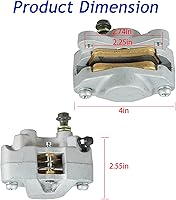 Vista 3 de Silscvtt Pinzas de freno delanteras y traseras con pastillas de repuesto para ArcticCat 250 375 400 300 454 500 0402-010 0402-011