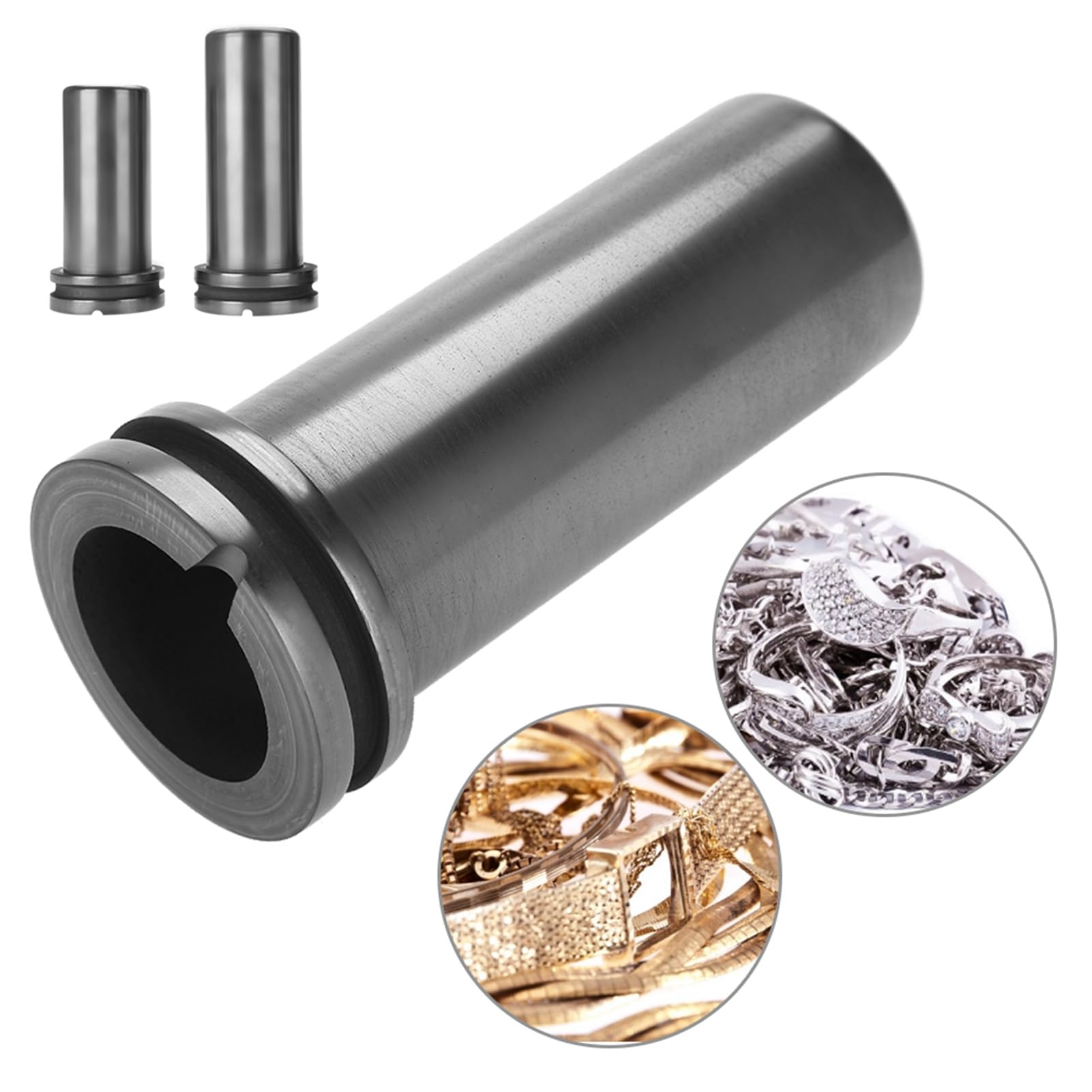 Hochreiner Graphittiegel, 1 Kg / 2 Kg / 3 Kg Graphittiegel Metallschmelzender Barrenform für Gold Silber Messing Aluminiumofen Gießen Schmuckwerkzeuge(3kg)