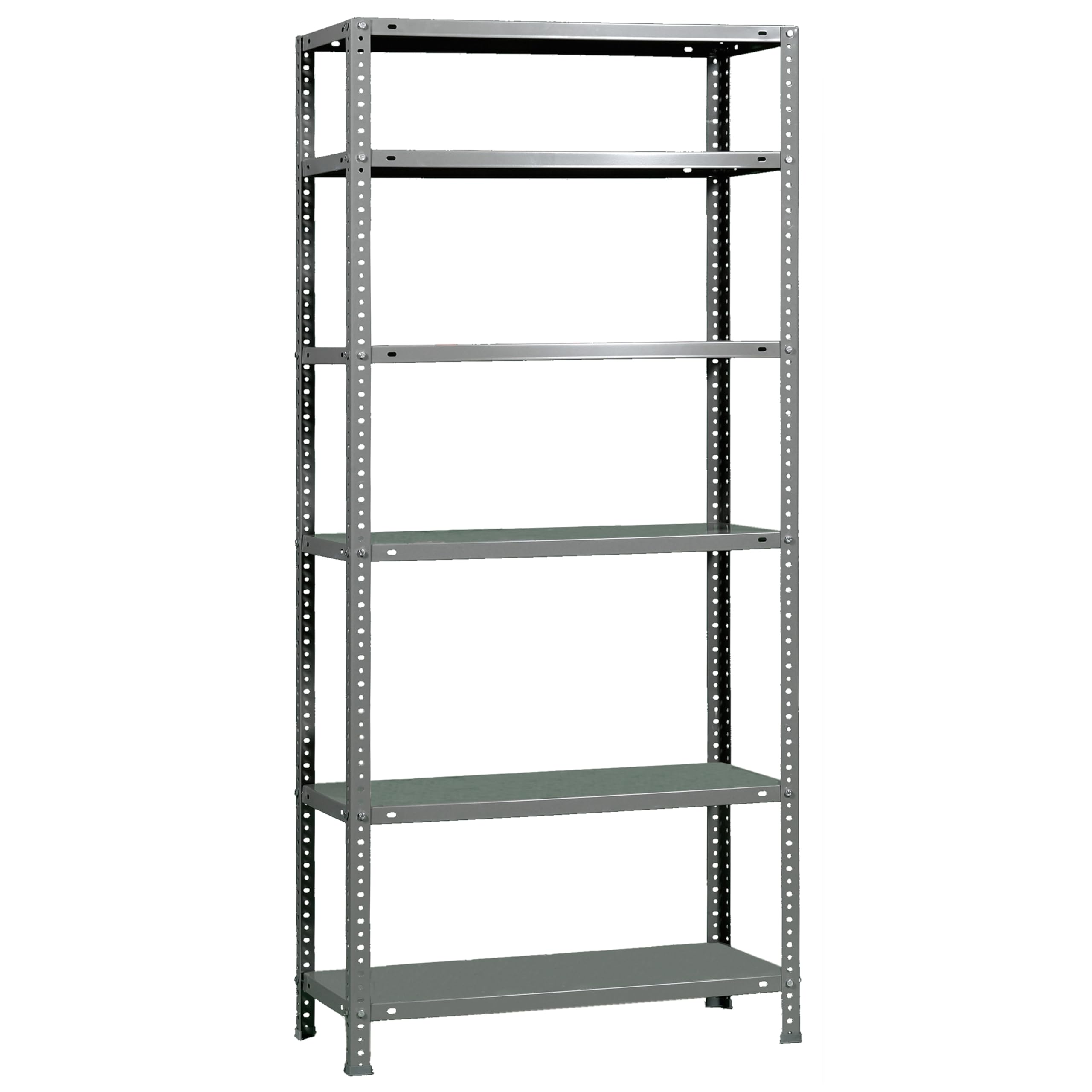 Simon Rack Regał metalowy 2000x900x300 mm, 6 półek, nośność 75 kg na półkę, regał magazynowy i garażowy, stabilna konstrukcja, łatwy montaż, kolor Szare – Simon Classic
