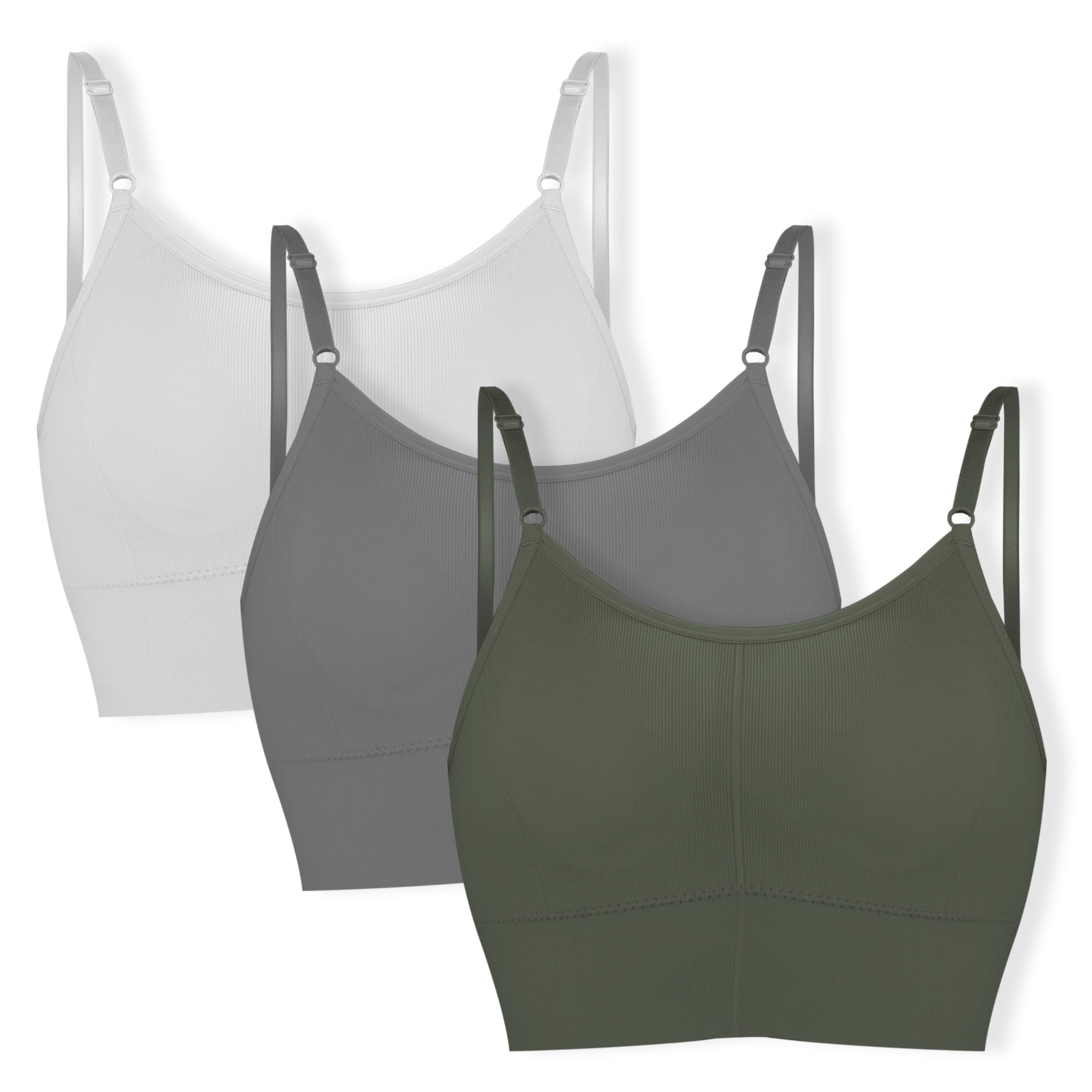 fabluk Elegant Cotton Padded Combo Sports Bra for Girls/Women, Yoga Crop Top Push Up Wire Free Women Bra, Pack of 3 Pcs, Free Size (Fits 28-32")-picture-30
