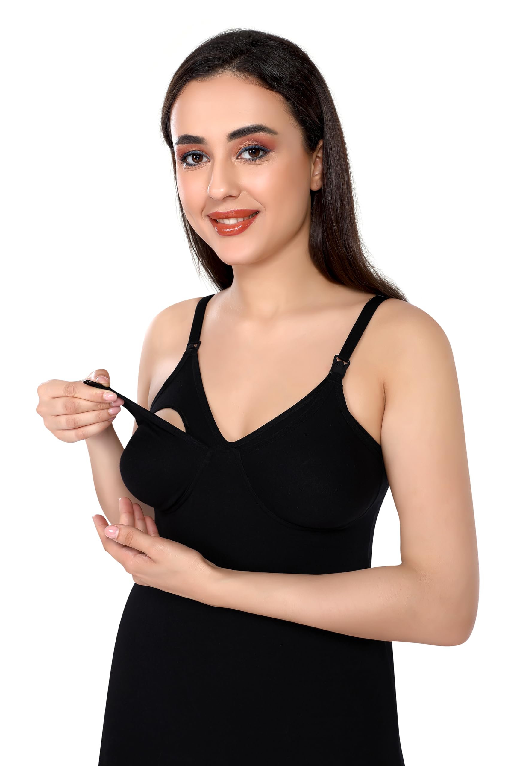 Women's Maternity Breastfeeding Clip Down Nursing Camisole/Tank Top/Comfy Sleepwear - All-in-One Pumping & Nursing Tank-image-46
