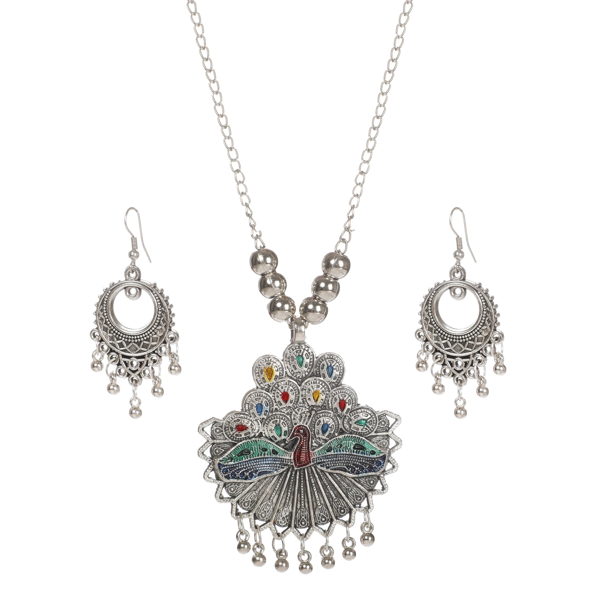 Traditional Peacock Necklace Set for Women – Ethnic Look Jewelry