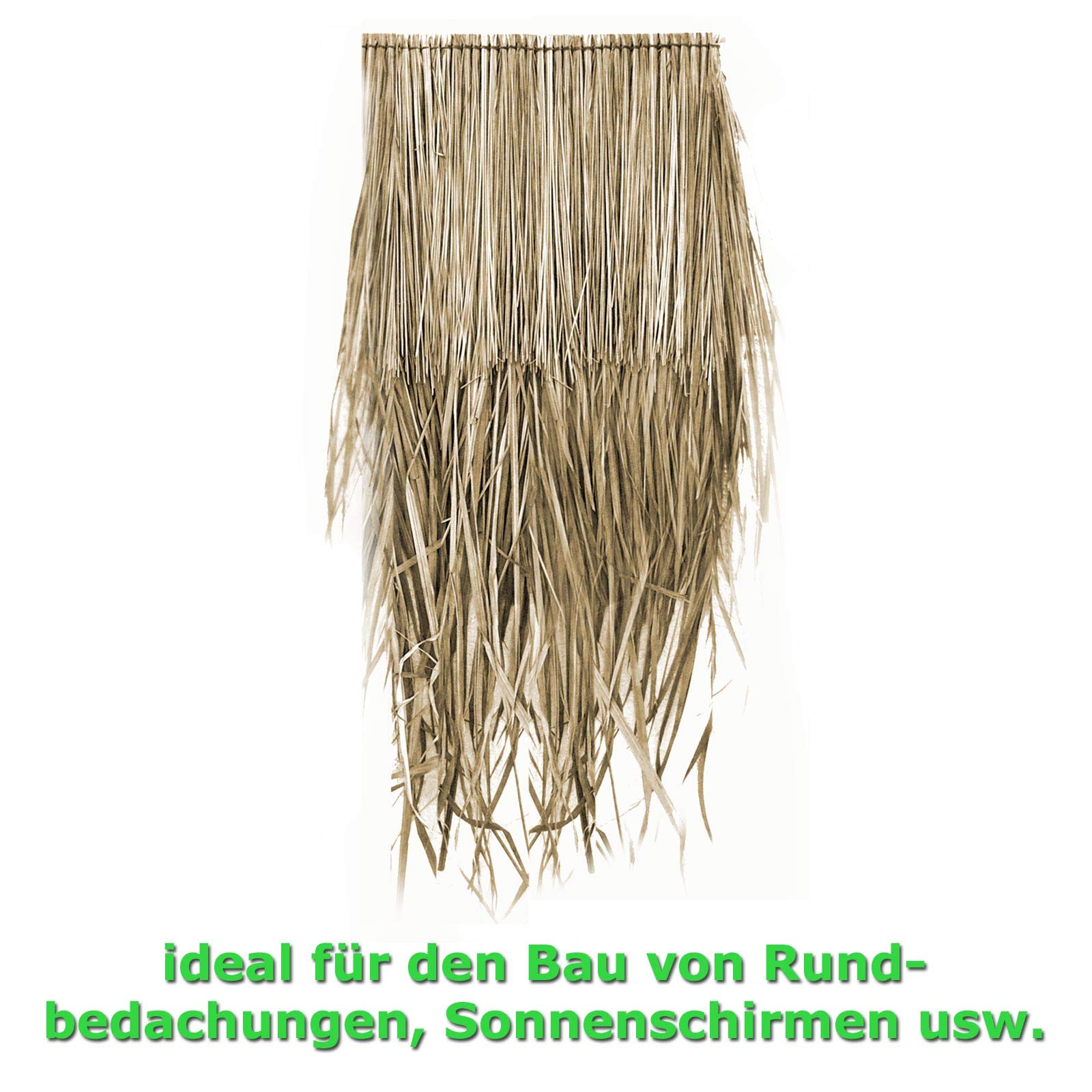 Wilai Paneles de techo de palmera, tejado de palma, hojas de palma, 100% material natural sostenible, resistente a la intemperie, impermeable y duradero, aprox. 25 cm x 80 cm, 40 unidades