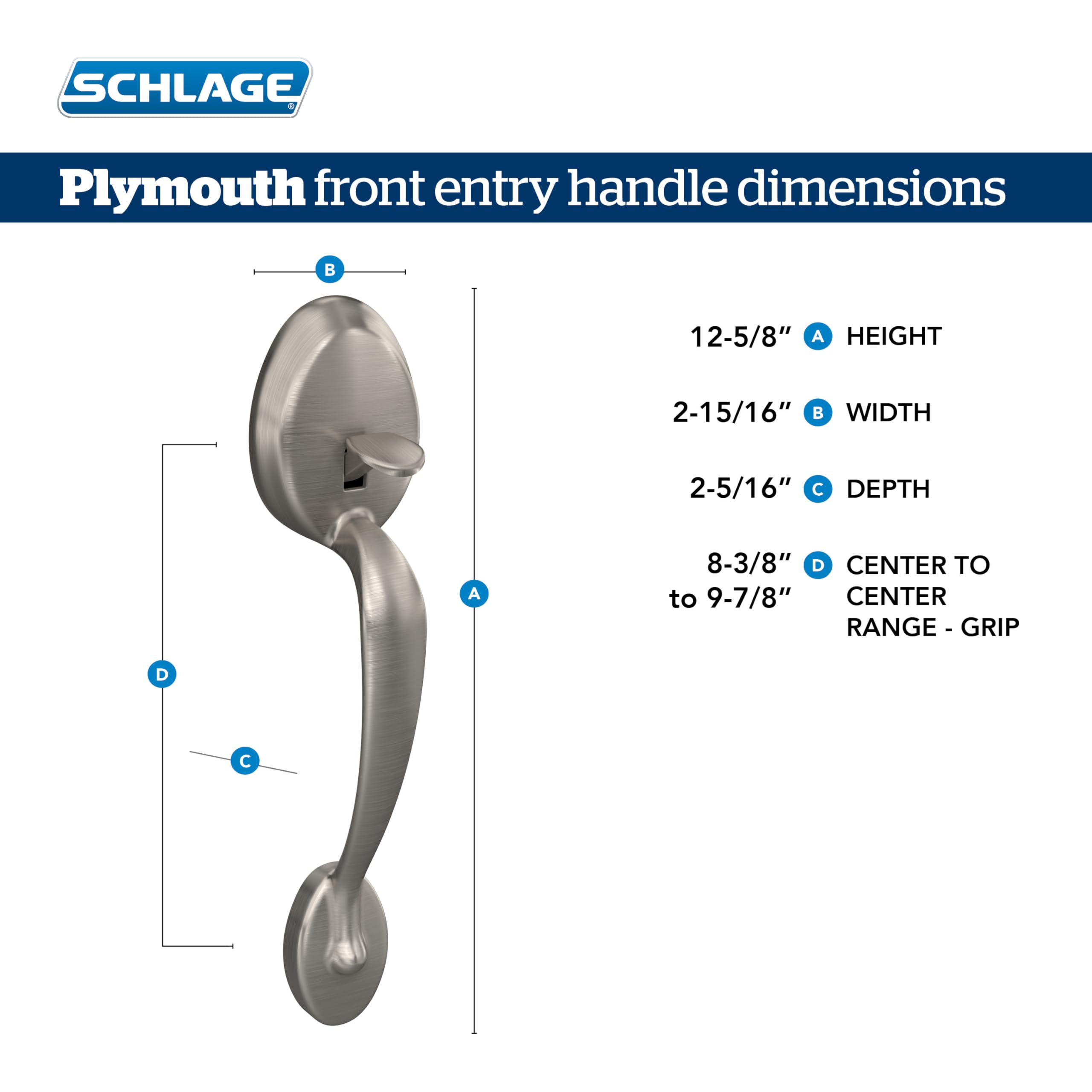 SCHLAGE Lock Company Plymouth Front Entry Handle Flair Right-Handed Interior Lever (Bright Brass) FE285 PLY 505 FLA 605 RH - Image 2