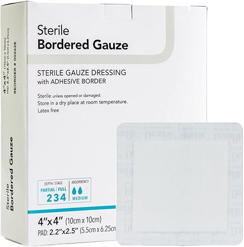 Dermarite Industries Aderezo de gasa con bordes estériles, 0.5 libras