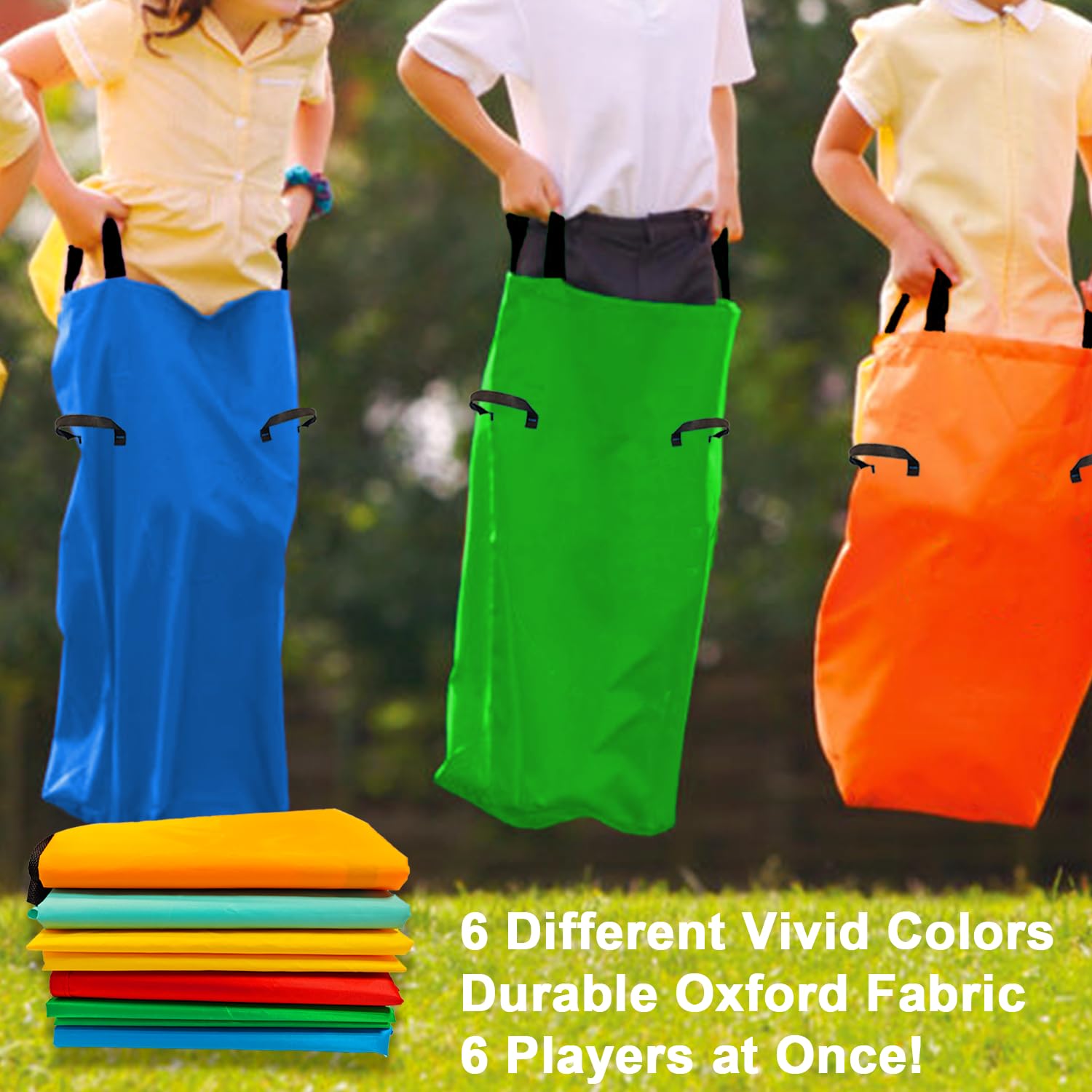 47 PCS Outdoor Games Set Potato Sack Race Bags Sack Race Bags for Adults Bean Bag Toss Game 3 Legged Relay Race Egg Spoon Game Party Blower Carnival Outdoor Lawn Game for Easter Games Party - Image 4