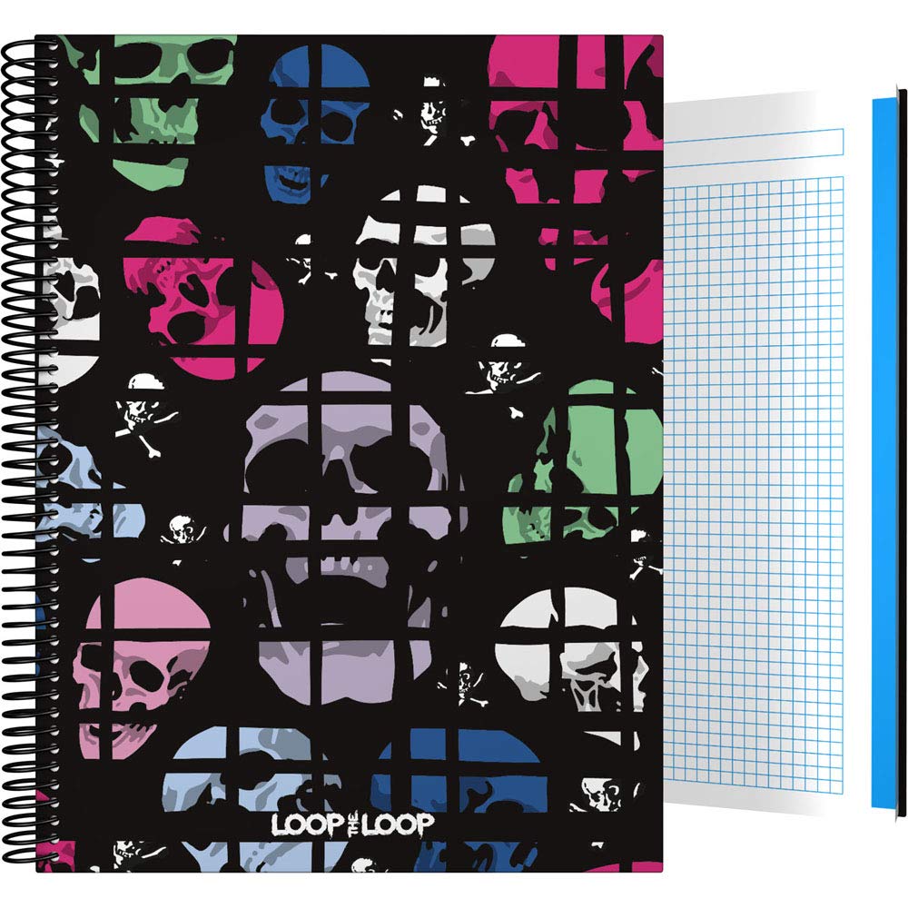 Grafoplás 16501983 Loop The Loop Collection Notebook Squared, Model Skulls, A4