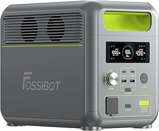 FOSSiBOT F1200 Station électrique portable 1024Wh, Générateur Solaire avec 4 Prises Secteur de 1200W (Surtension de 4600W) pour en Extérieur Voyage, Camping avec un Véhicule de Loisirs