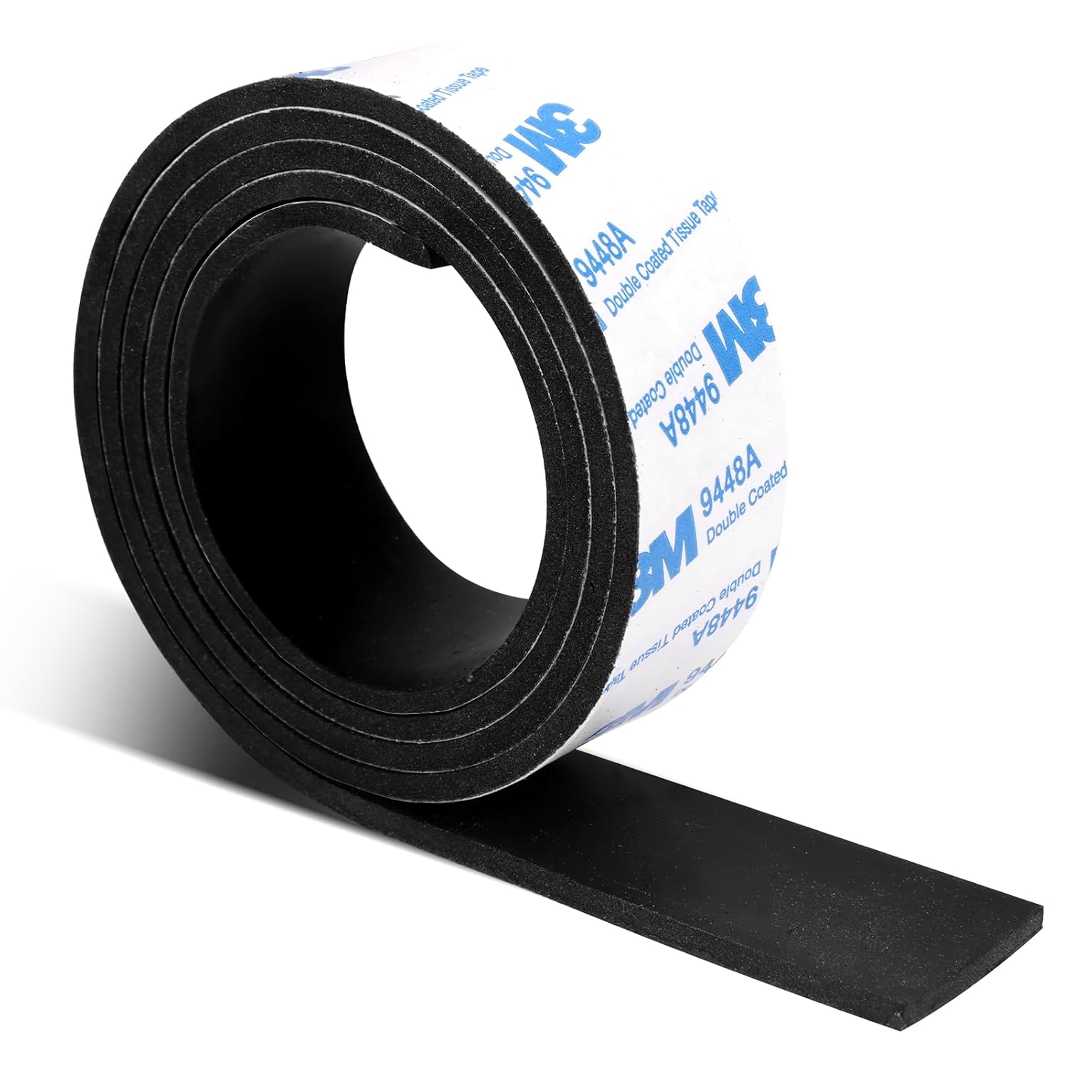 Rubber Strips Solid Rubber Sheets, 1” Wide x 1/8" Thick x 3.3' Long