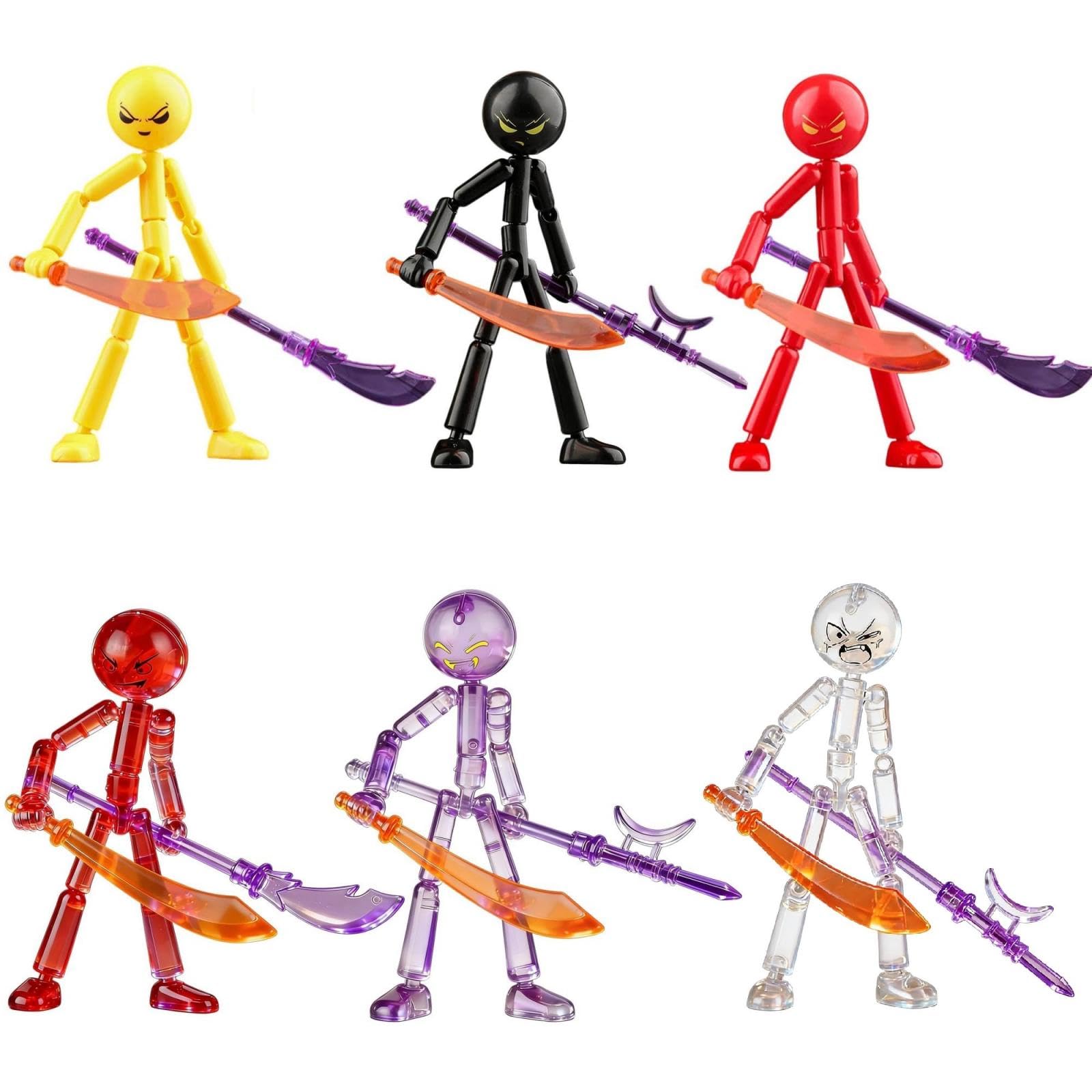 Collectable Action Figures Set, Stop Motion Figures With 7 Weapons, 12x18x3cm, Full Body Mechanical Doll, Multi-Jointed Movable Robot, Full Body Poseability, for Kids, Hobbyists (I# *6)