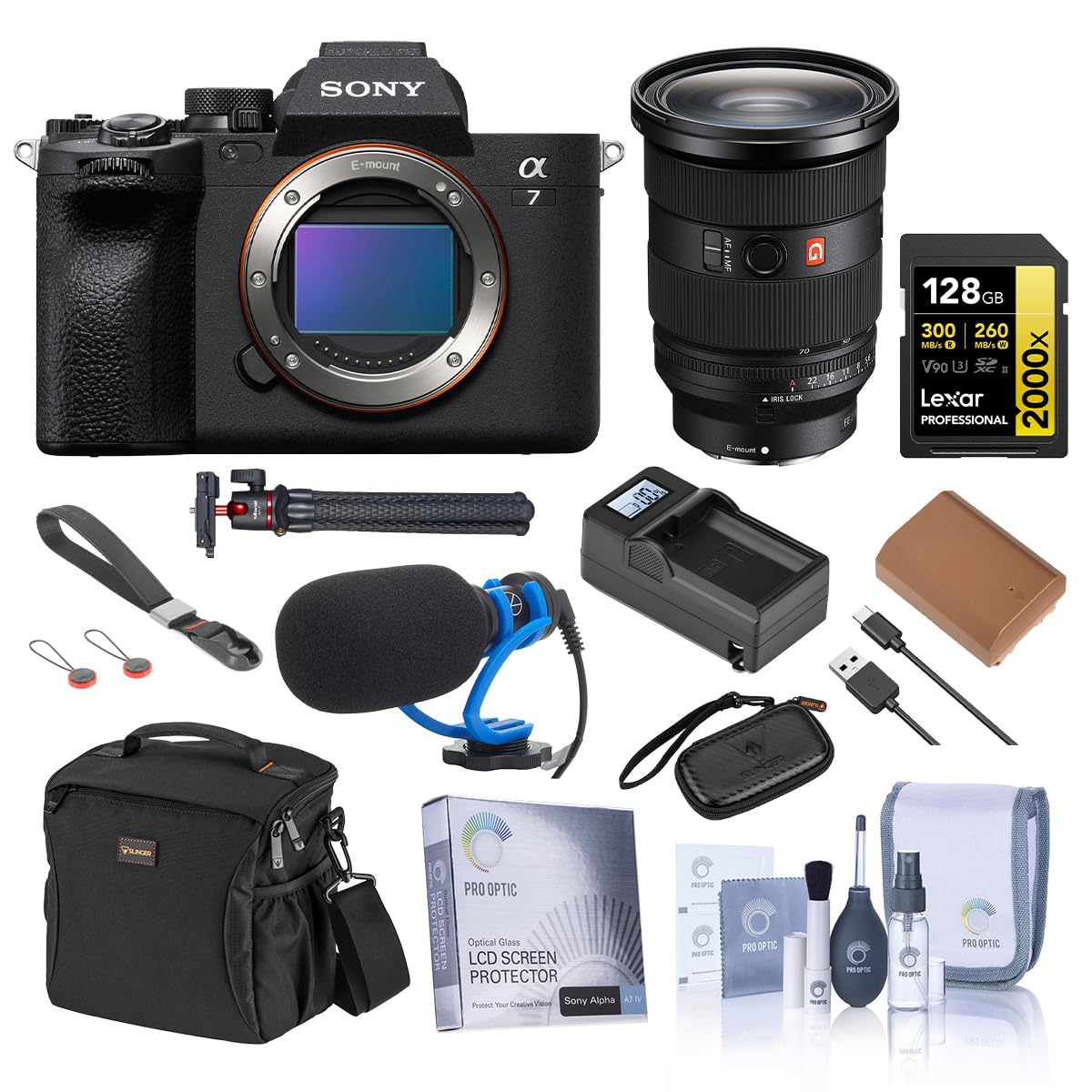 Sony Alpha a7 IV Mirrorless Camera with FE 24-70mm f/2.8 GM II Lens, Bundle
