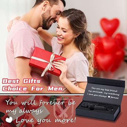 Vista 7 de Titorld Regalos para él, hombres, día de San Valentín, aniversario, cumpleaños, regalos para él, novio, marido, cuchillo de bolsillo grabado
