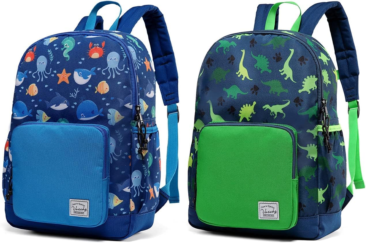 VASCHY Lightweight Preschool Backpack Kids Backpack Bundle
