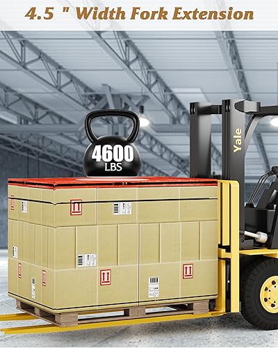 Miniatura 4 de Aoile Extensiones de horquilla para carretillas elevadoras, 84 pulgadas de largo y 4.5 pulgadas de ancho, accesorio de acero resistente para