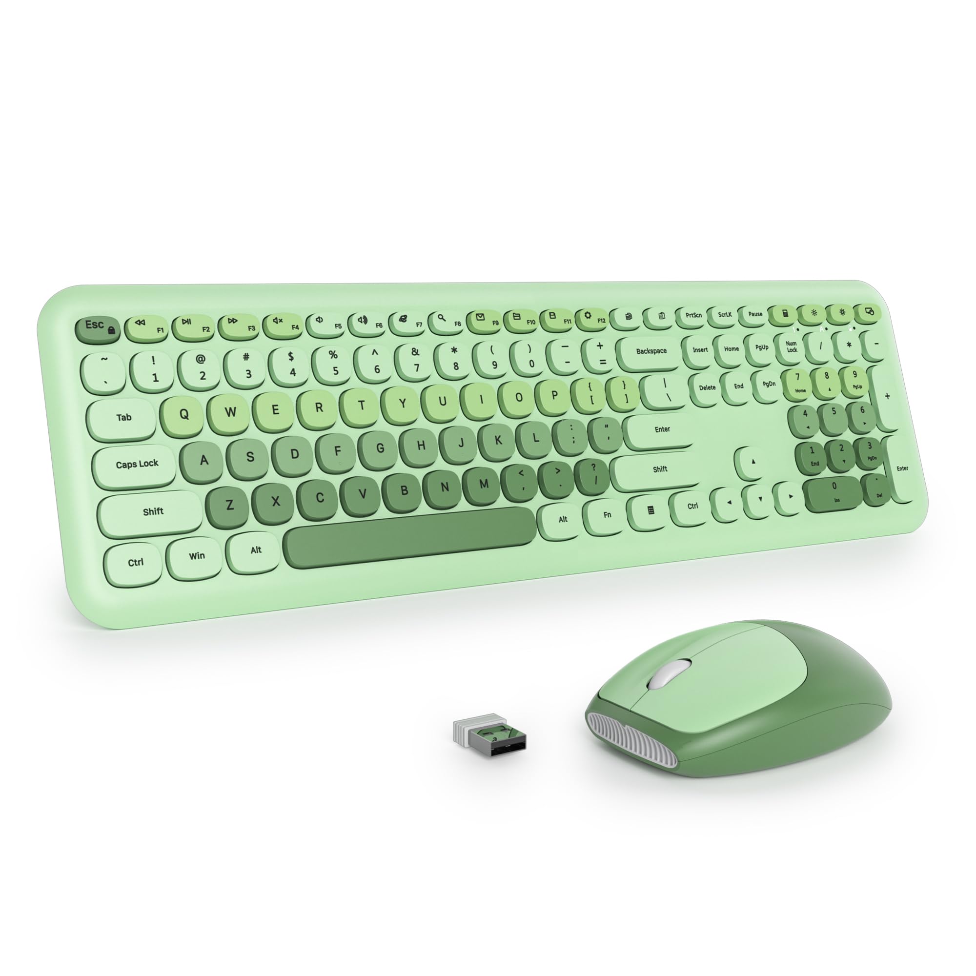 Amazon.com: surmen Cute Green Keyboard and Mouse Wireless