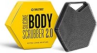 TOOLETRIES Body Scrubber 2.0 Charcoal - Silicone Exfoliating Brush with Long Lather-Boosting Bristles, Ergonomic Handle for Deep Clean