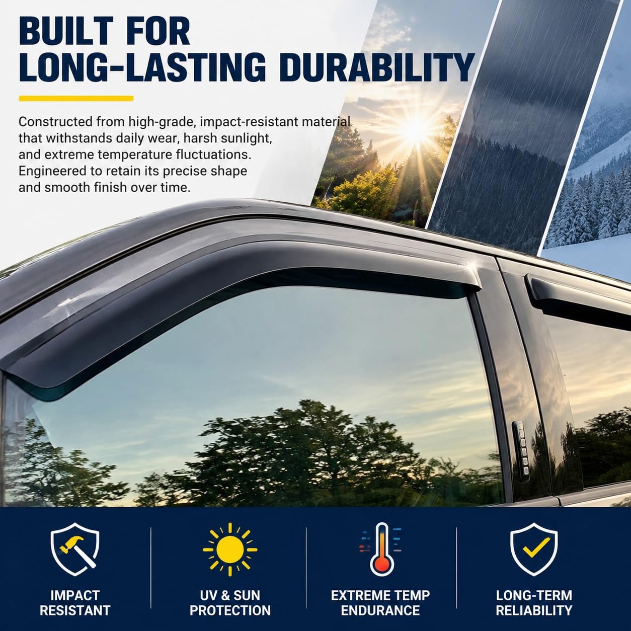 Windabweiser Auto für Toyota Hilux Surf MK3-N180 1996-2002 | Regenabweiser Seitenfenster Deflektoren Klebbar Regenschutz Autofenster Beschlagfrei Sonnenschutz Beschattung
