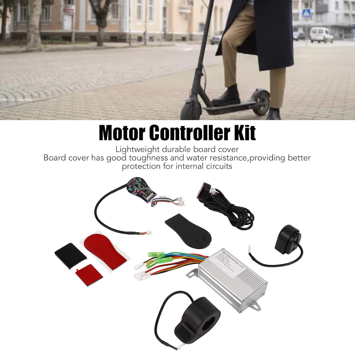 Keenso Electric Scooter Controller Kit, 36V 350W Controller Kit with Dashboard Thumb Throttle Electric Scooter Assembly Accessories Set