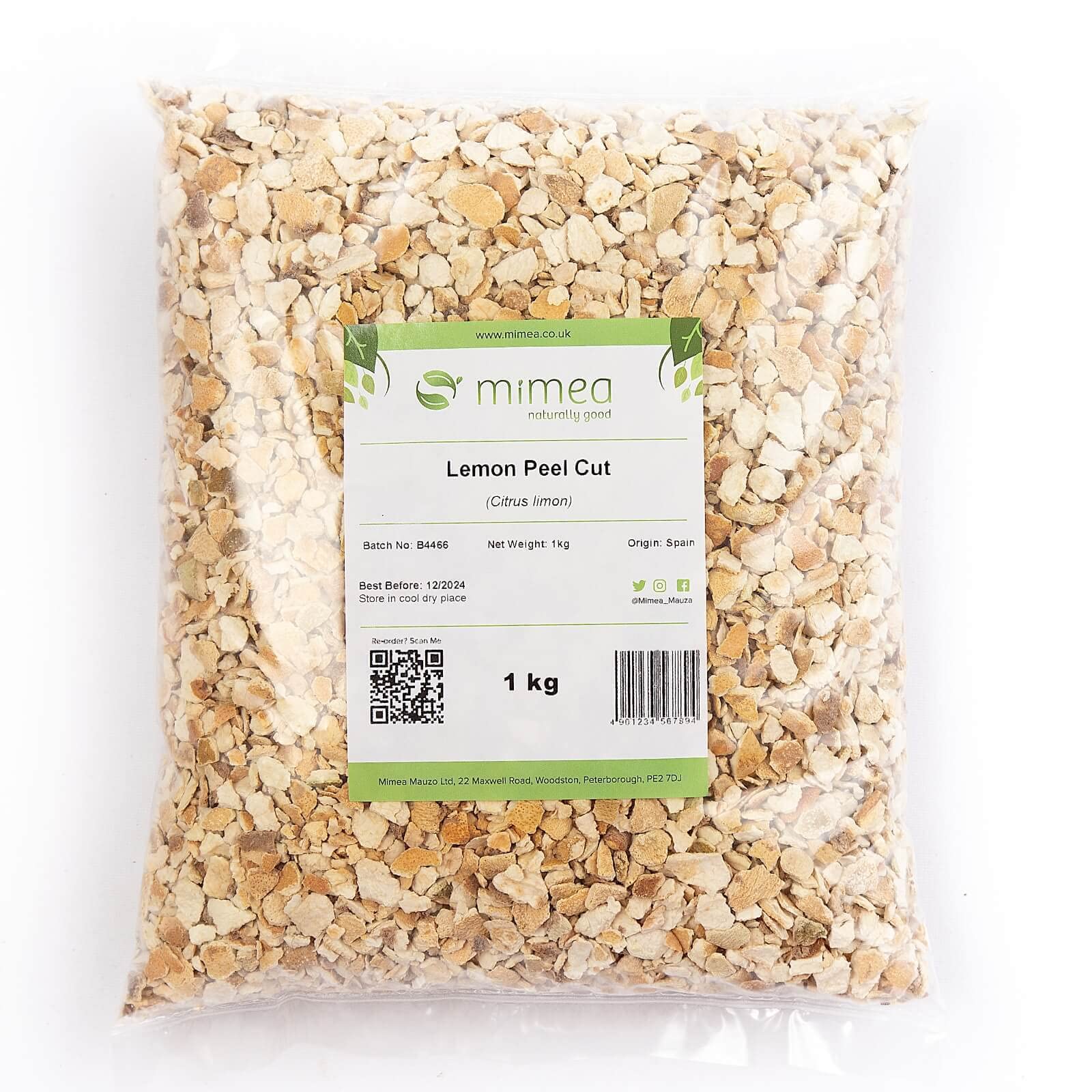 Lemon Peel Cut from Mimea - Great for Cooking, Baking, Distilling and more 1kg
