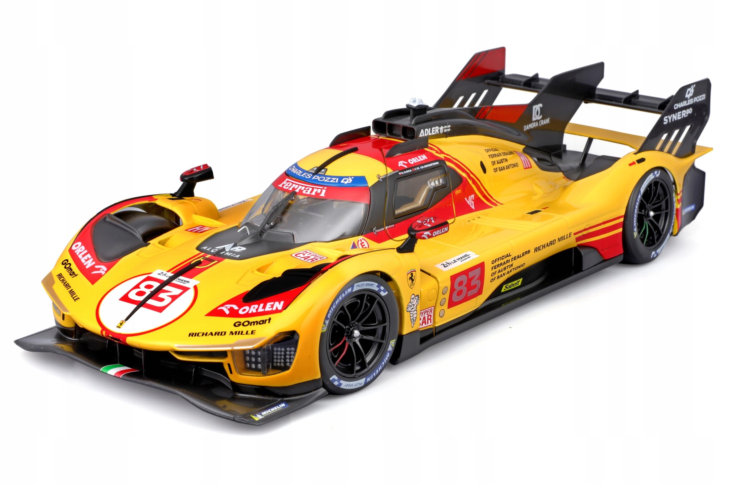 Bburago FERRARI RACING 499P LE MANS HYPERCAR(2024) AF CORSE #83, DELUXE HARD CASE, 1:18 Scale - Image 2