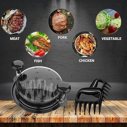 Miniatura 7 de Trituradora de pollo  Herramienta trituradora de pollo  Garras de pata de oso  Base antideslizante  Trituradora de pechuga de pollo  Tapa