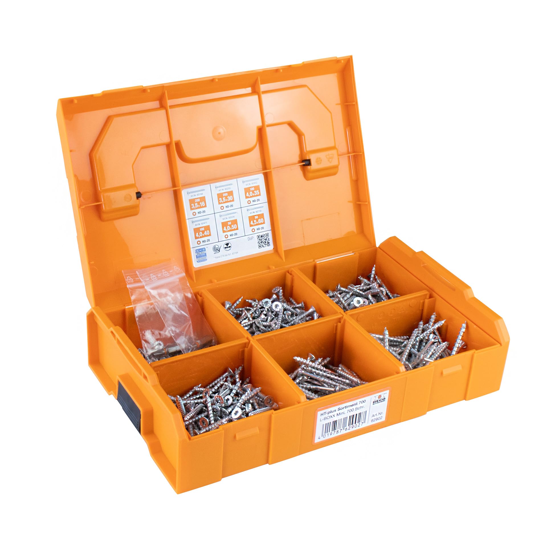 Heco Sortimentskoffer 700 TOPIX-plus, L-BOXX Mini mit 700 Schrauben