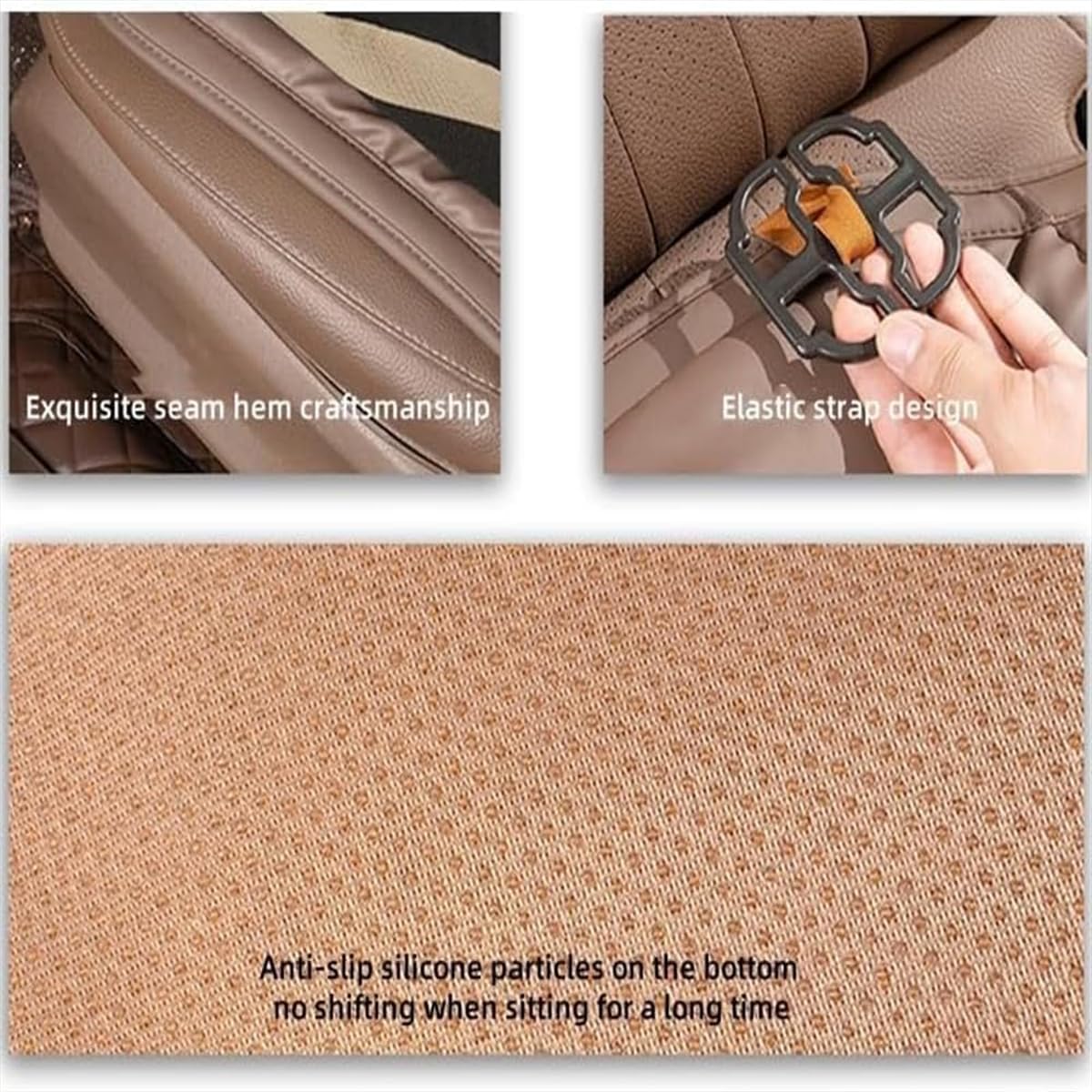 OVEYNERSIN Coussin de siège pour Chaise de Bureau 100% Mousse à mémoire de Forme pour siège de Voiture – Soulage Les douleurs du Dos, des Hanches, de la sciatique – Respirant et