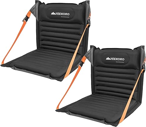 Asientos inflables para estadio, asiento portátil con soporte trasero, sillas plegables y ligeras para eventos deportivos, campamentos, asientos de