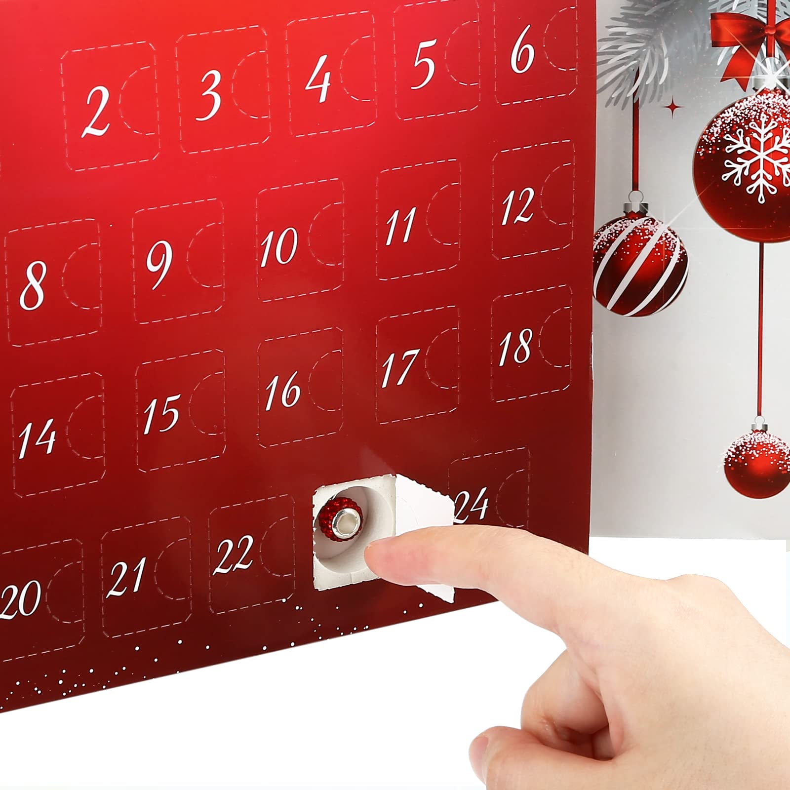 Naler Calendario Avvento 2025 Donna Calendario Gioielli Calendario dell Avvento Fai da Te 22 Perline + 1 Collana + 1 Bracciale Regali Natale per Ragazza Donna